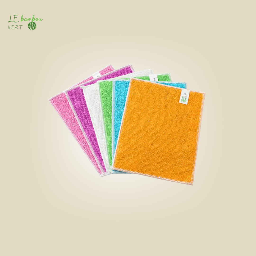 Torchons en Fibre de Bambou 5pcs 1005001659391830-5 pcs Color Random-16x18cm le bambou vert