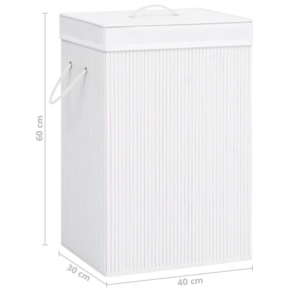 Panier à Linge en Bambou blanc 8720286010730 320752 le bambou vert