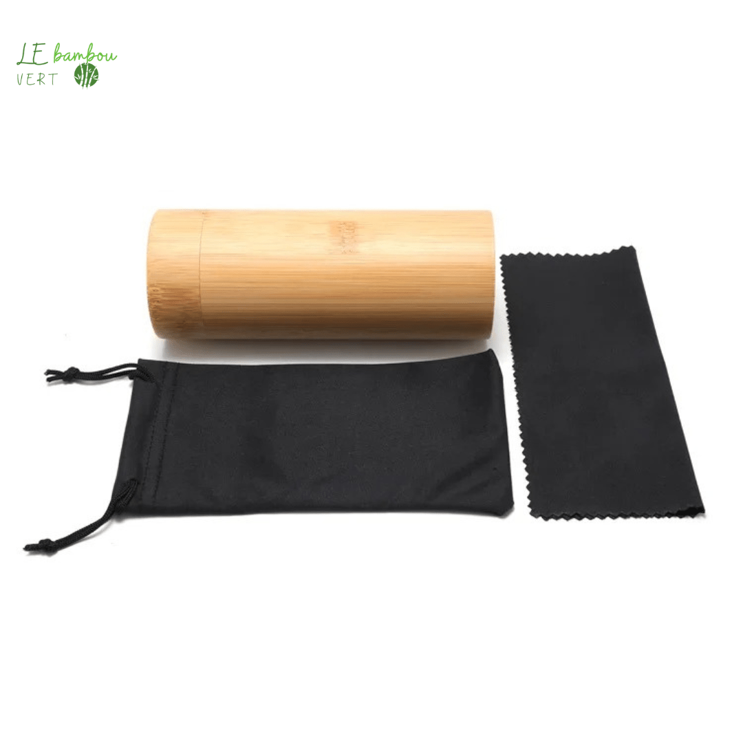Étui à Lunettes Cylindrique en Bambou 1005005350553304-A le bambou vert