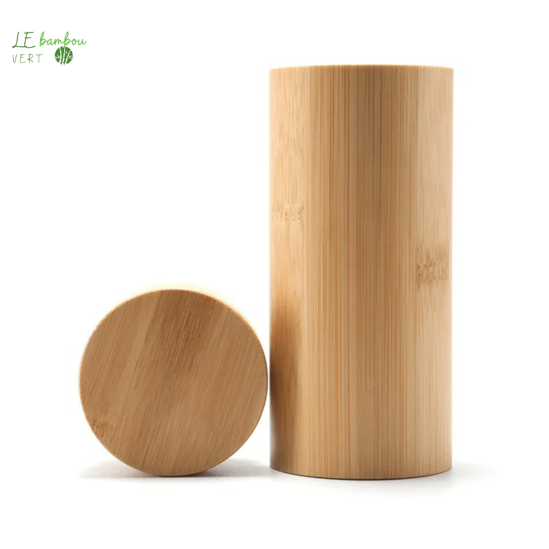 Étui à Lunettes Cylindrique en Bambou 1005005350553304-A le bambou vert