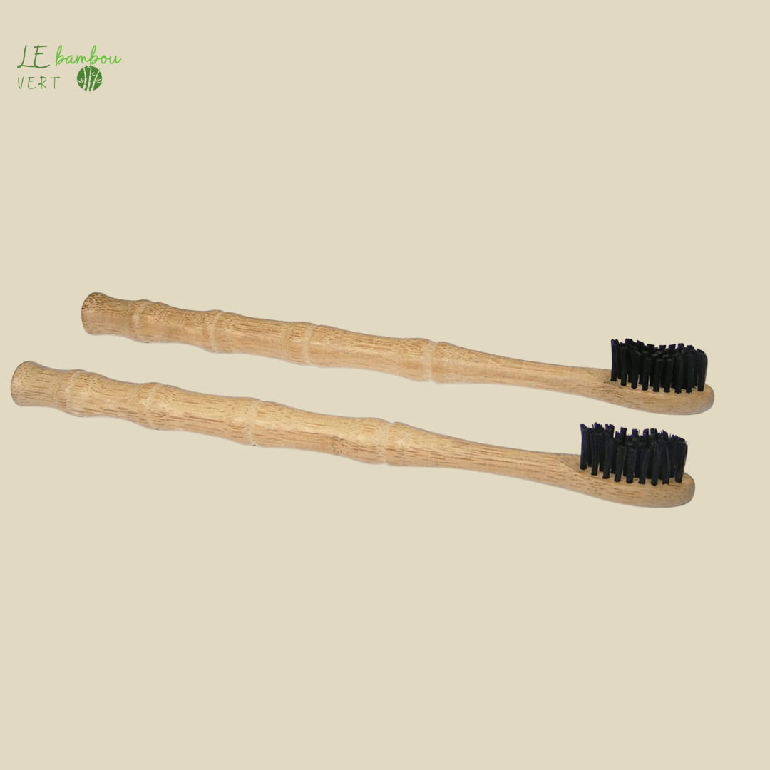 Brosse à Dents en Bambou Naturel Brosse au charbon 1005003022261356-2pcs le bambou vert
