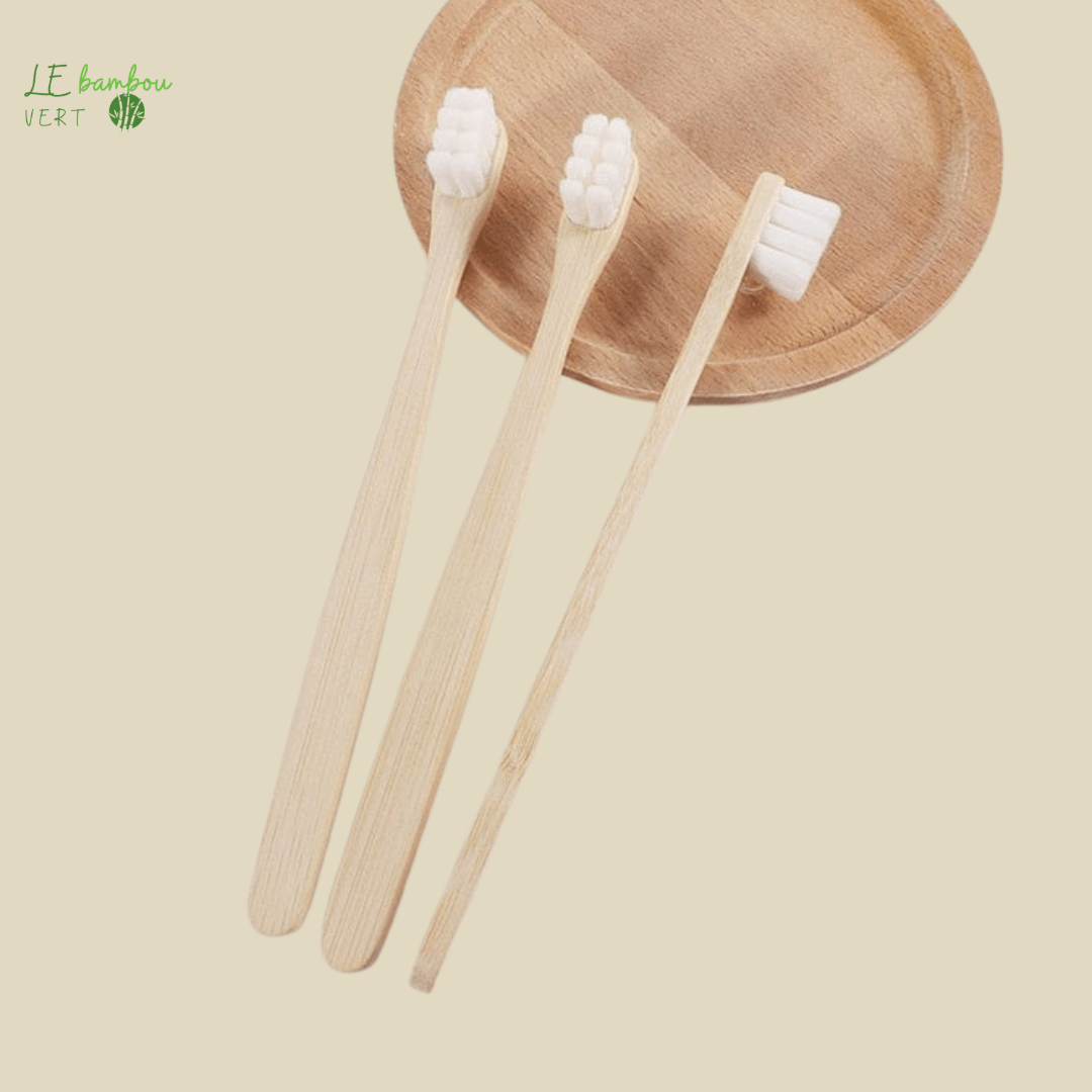 Brosse à dents en Fibre de Bambou 1 à 5pcs 1005003037728019-2pcs White le bambou vert