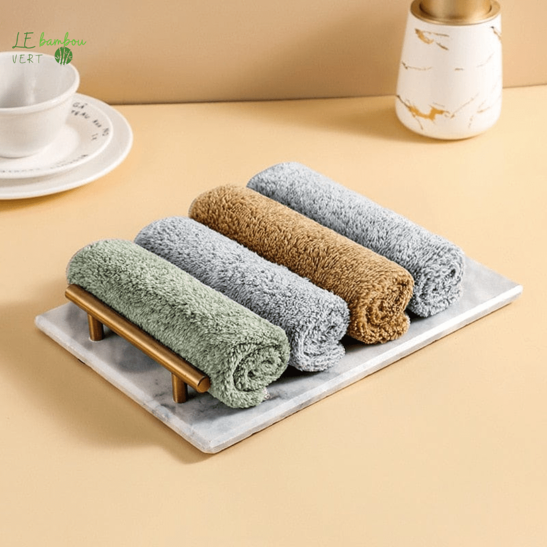 Chiffons en Fibre de Bambou de Nettoyage  1005004138983969-1PCS 29 X 29CM le bambou vert