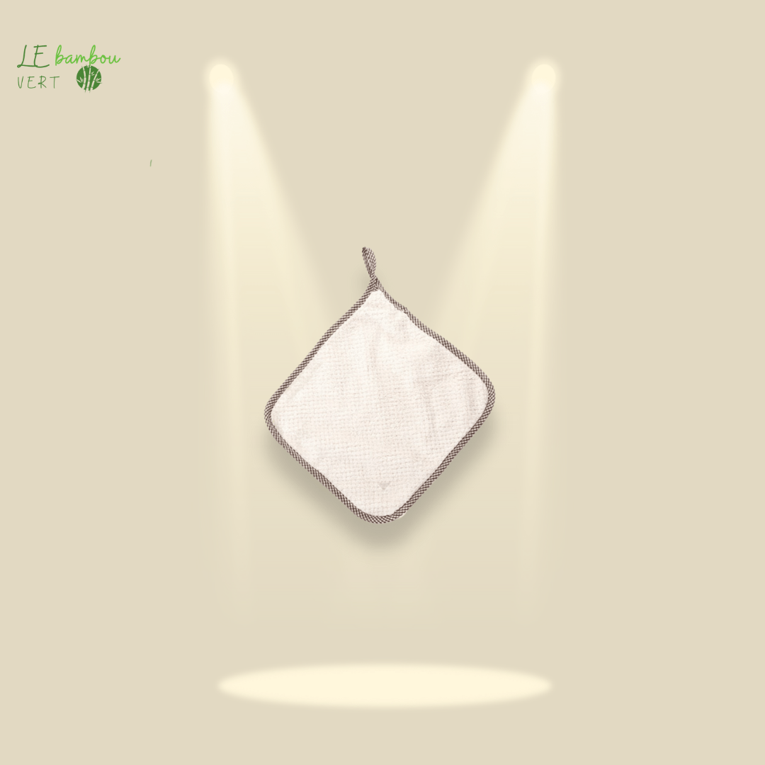 Chiffons en Bambou 3 à 12 pcs Blanc le bambou vert