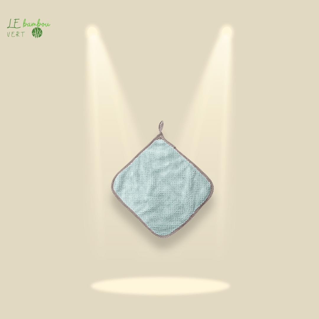 Chiffons en Bambou 3 à 12 pcs bleu le bambou vert