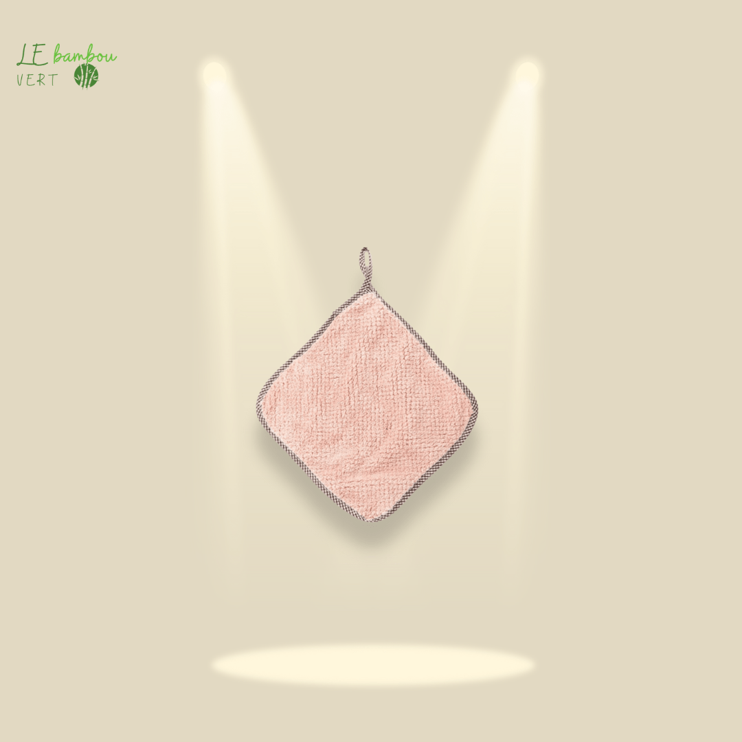 Chiffons en Bambou 3 à 12 pcs Rose le bambou vert