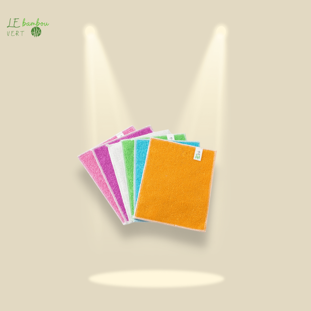 Torchons en Fibre de Bambou 5pcs 1005001659391830-5 pcs Color Random-16x18cm le bambou vert