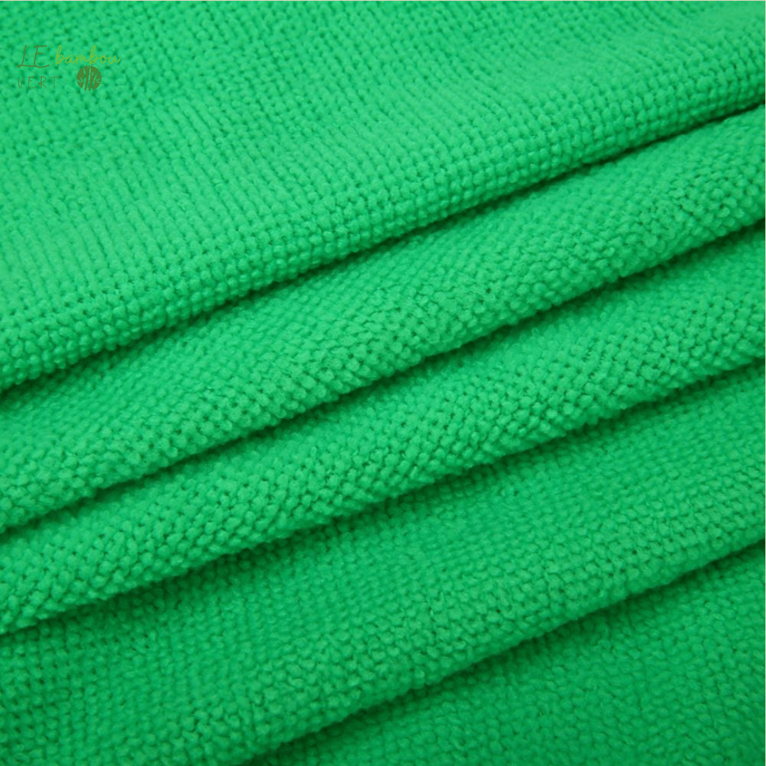 Chiffons en microfibres de bambou à usages multiples 10pcs 4000099039757 le bambou vert