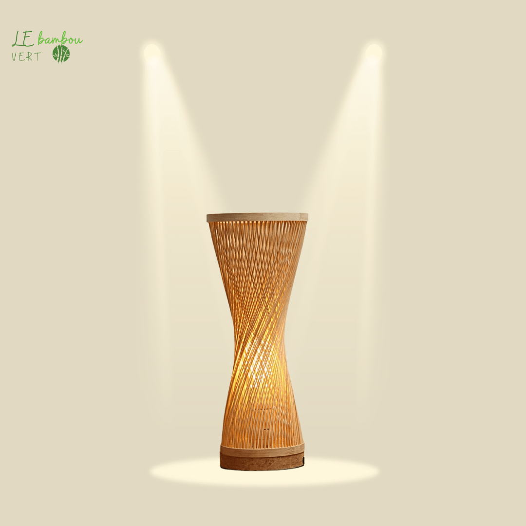 Lampe de Chevet Tissage Bambou le bambou vert