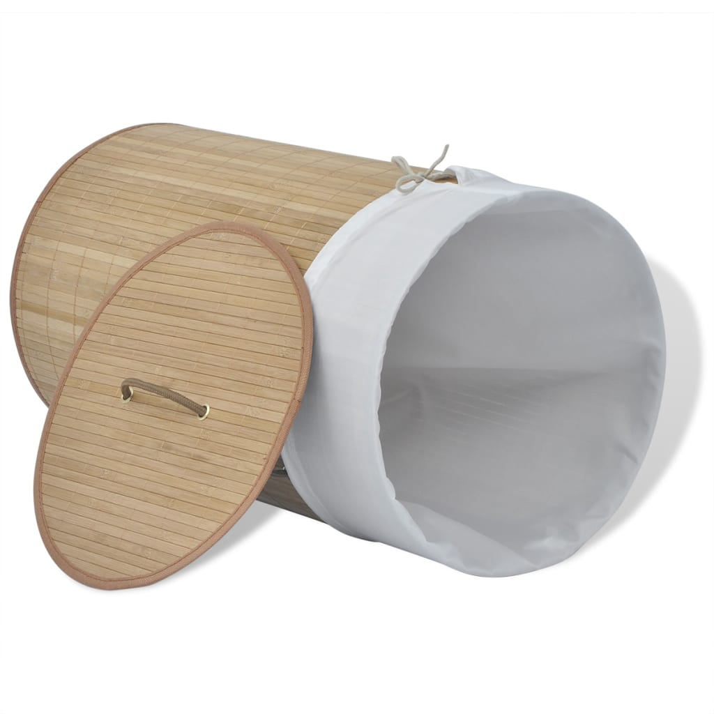 Panier à Linge Rond Bambou Naturel 8718475964216 242723 le bambou vert