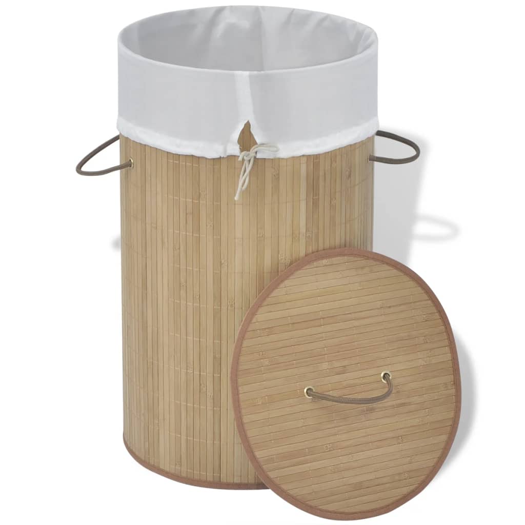 Panier à Linge Rond Bambou Naturel 8718475964216 242723 le bambou vert