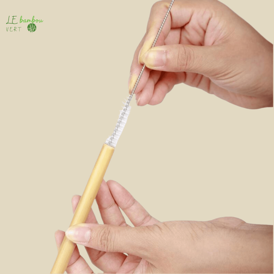 Pailles en Bambou Naturel 10pcs Réutilisables 1005003140368658-France-10pcs le bambou vert
