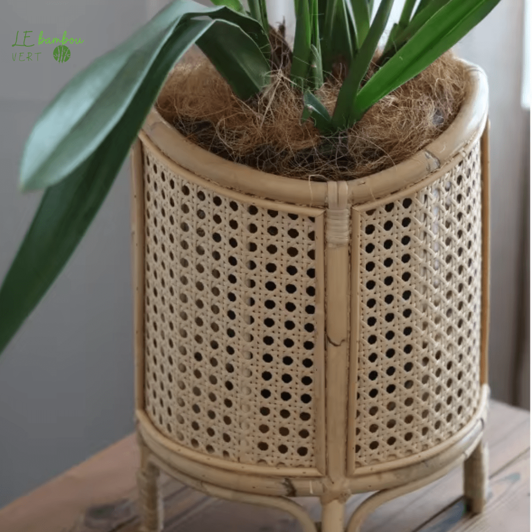 Support pour Pots de Fleurs Léger et Durable le bambou vert