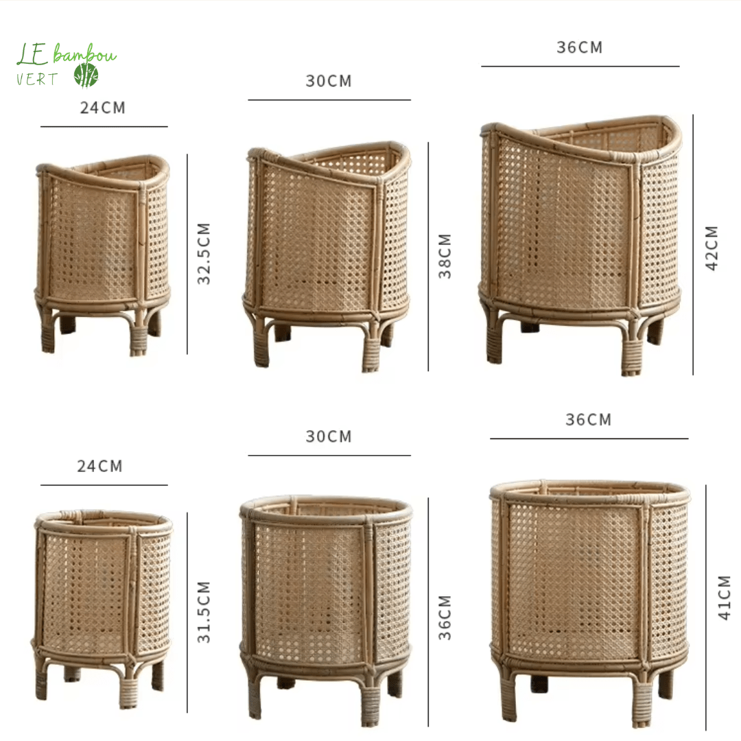 Support pour Pots de Fleurs Léger et Durable le bambou vert
