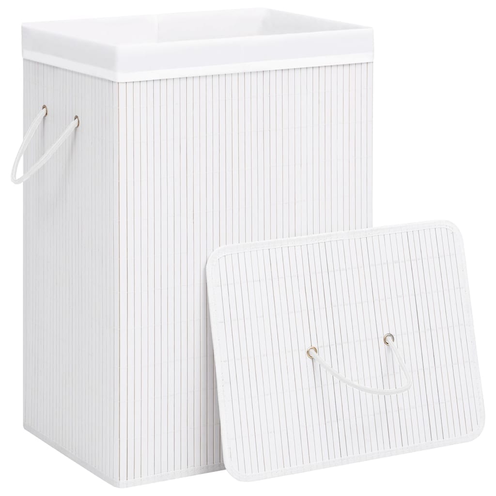 Panier à Linge en Bambou blanc 8720286010730 320752 le bambou vert