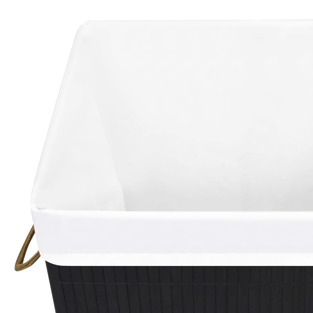 Panier à Linge en Bambou Noir 8720286010792 320758 le bambou vert