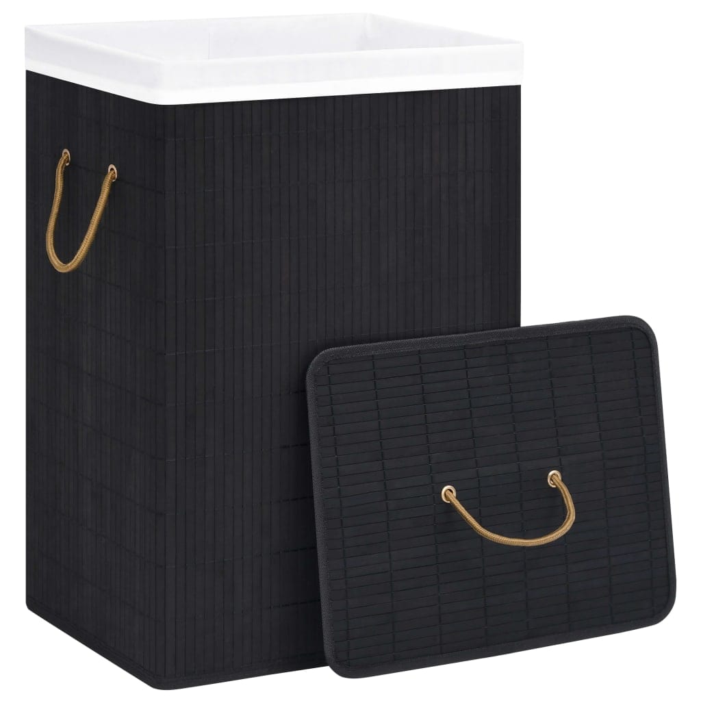 Panier à Linge en Bambou Noir 8720286010792 320758 le bambou vert