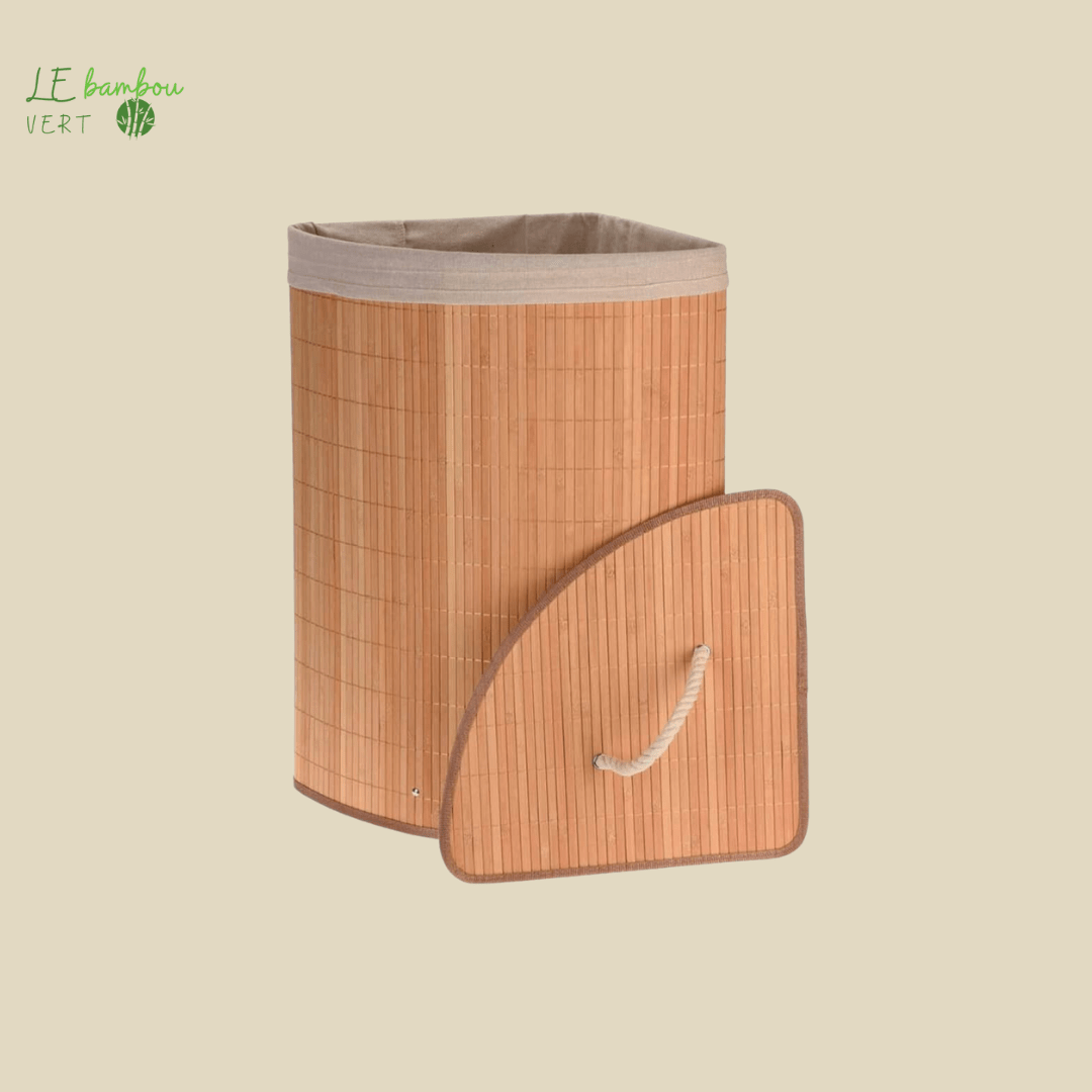 Panier à linge d'angle Bambou 8720573138536 442475 le bambou vert