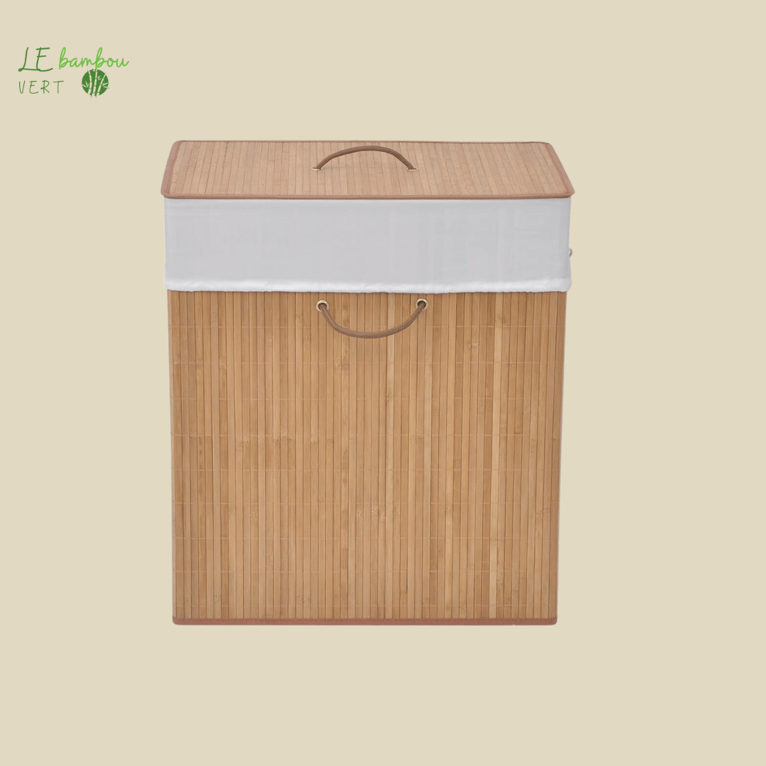 Panier à linge rectangulaire Bambou Naturel 8718475964230 242725 le bambou vert