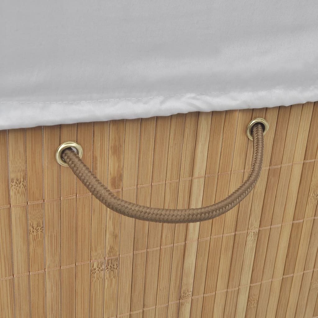 Panier à linge rectangulaire Bambou Naturel 8718475964230 242725 le bambou vert