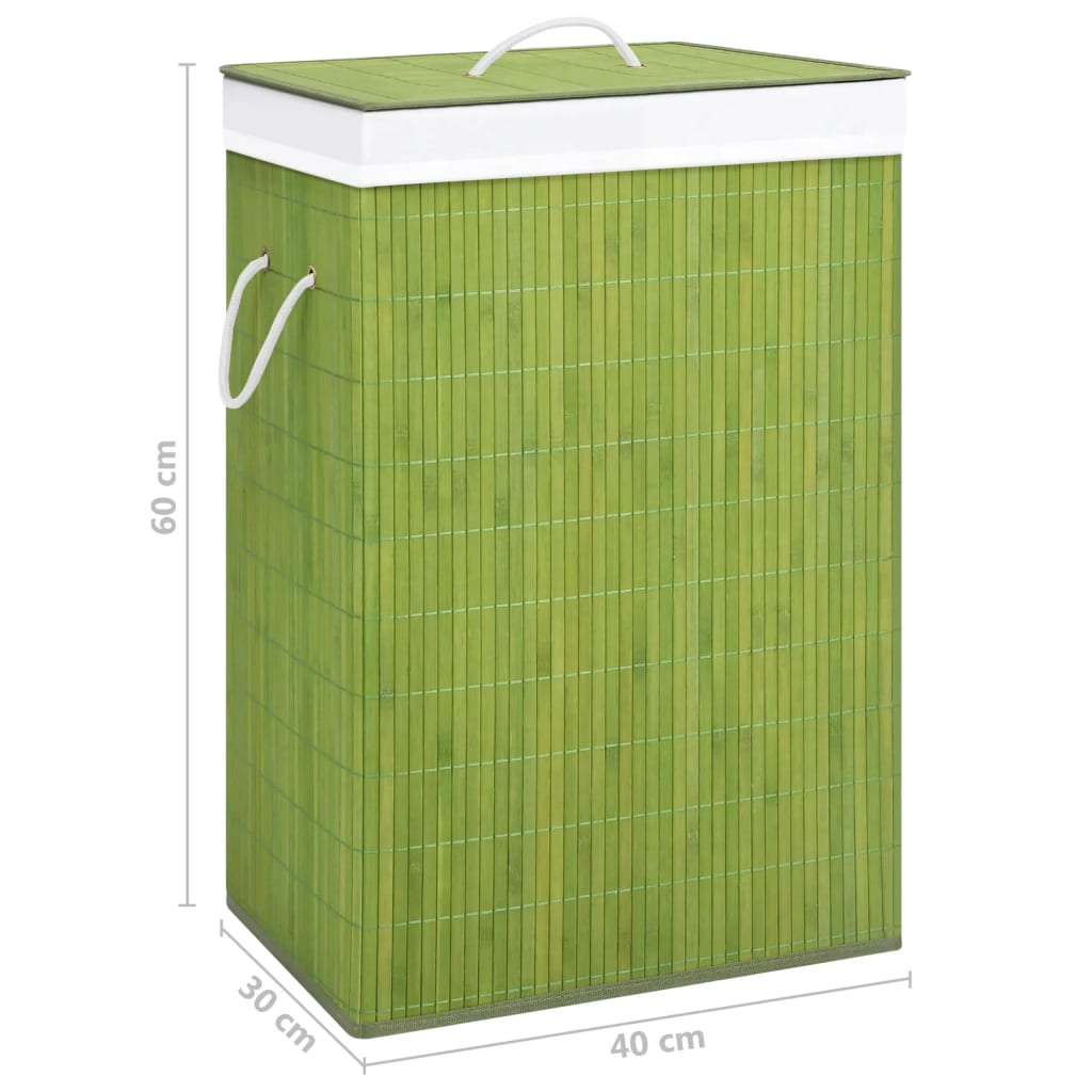Panier à Linge en Bambou Vert 8720286010754 320754 le bambou vert
