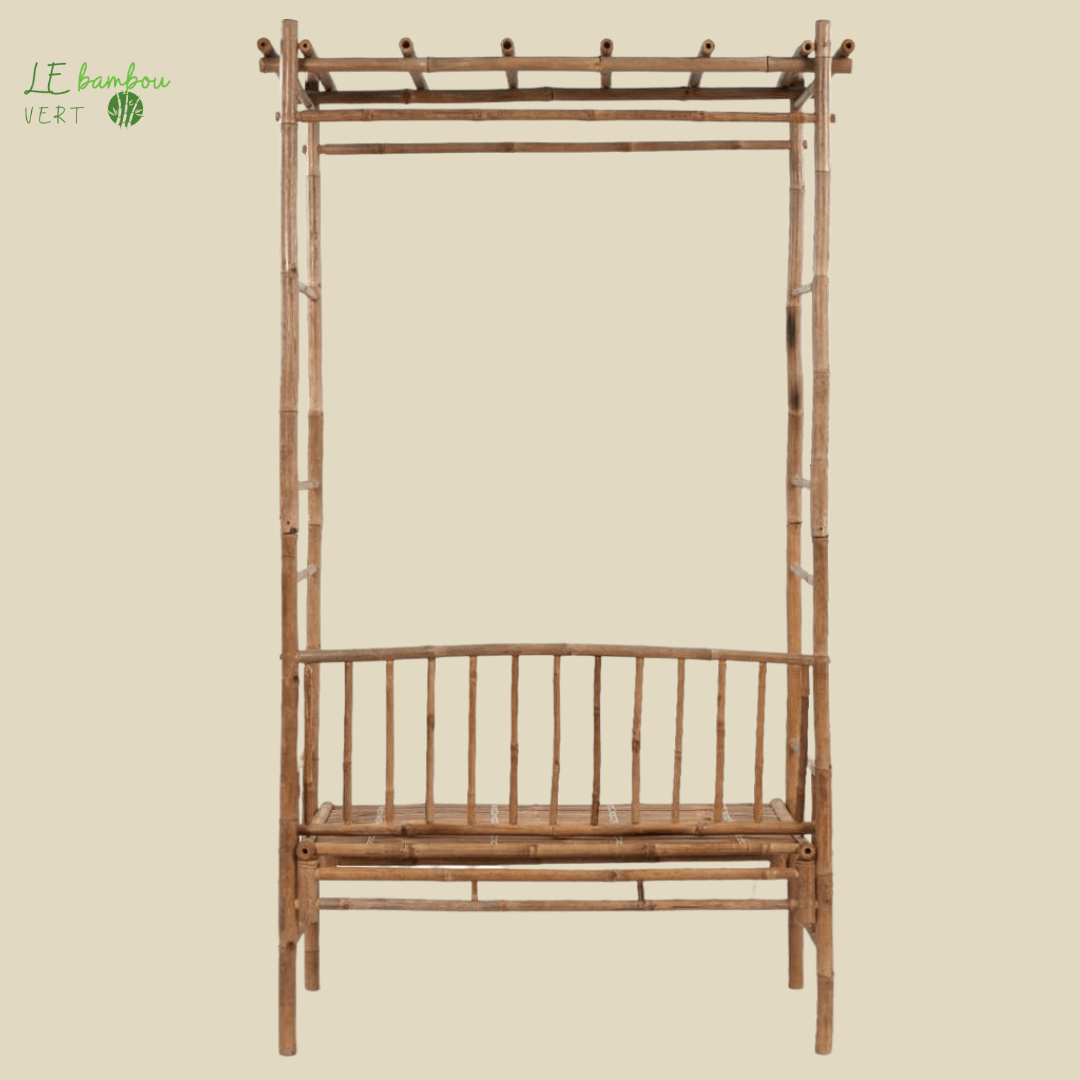 Banc de jardin en Bambou avec Pergola 8718475909187 41501 le bambou vert
