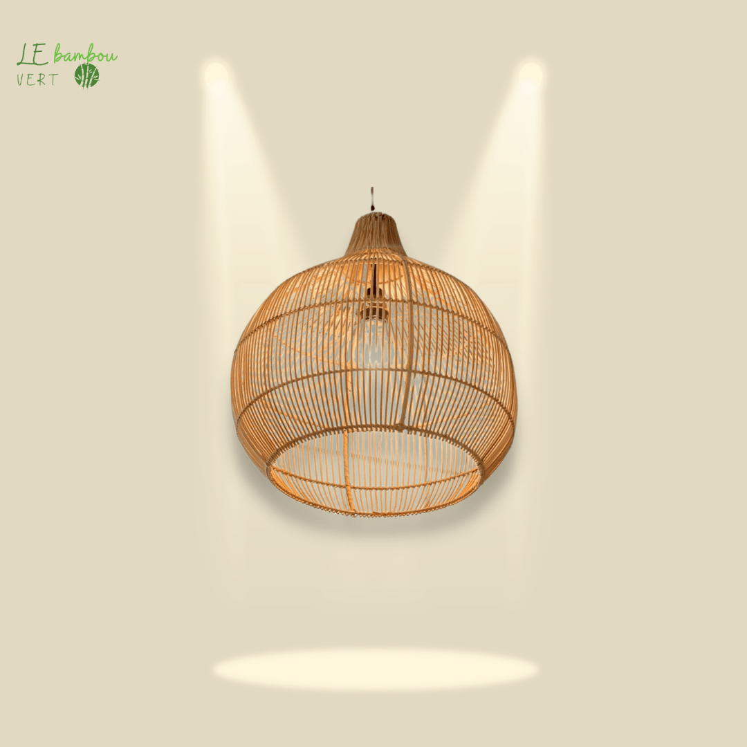 Lampe à Suspension Bambou Vintage le bambou vert