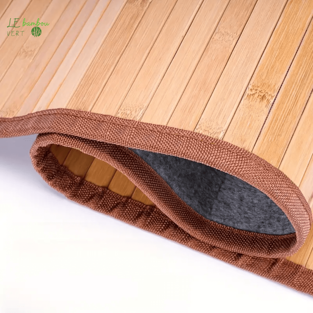 Tapis de sol antidérapant en bambou – 50x80 cm  601100532286236-50*80cm le bambou vert