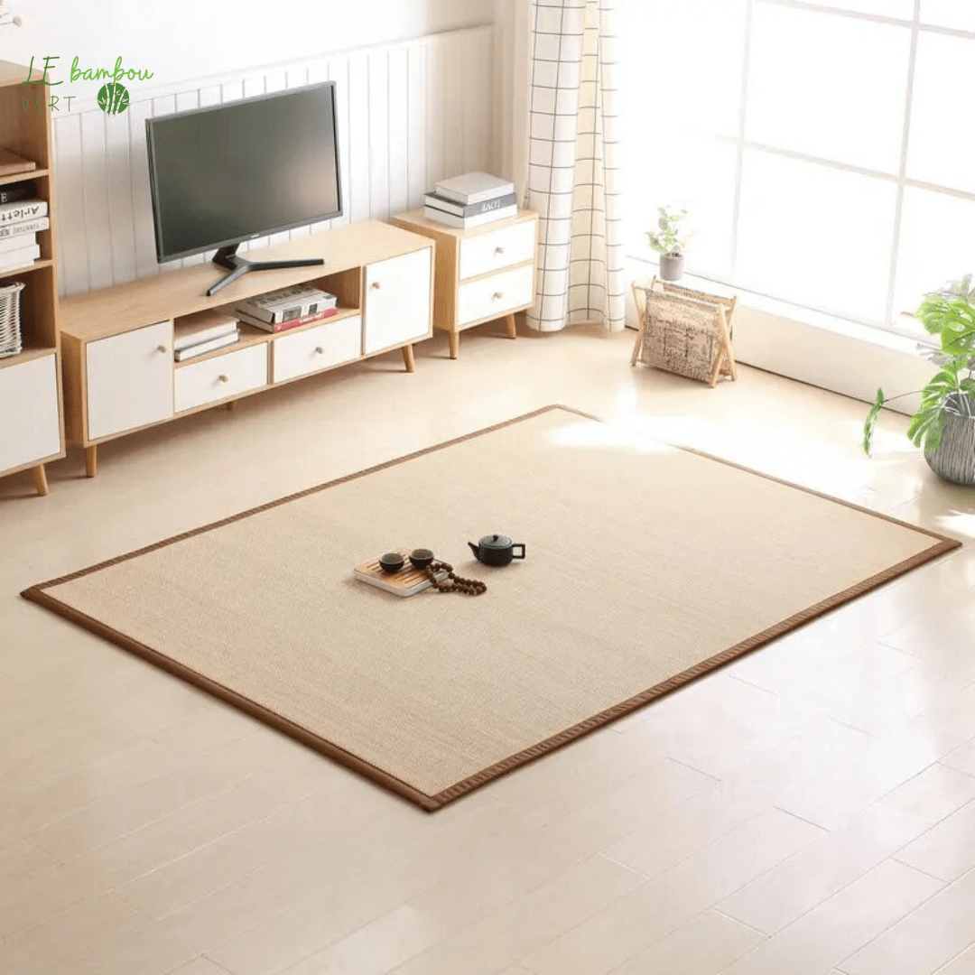 Tapis bambou style tatami crème 1005005484025980-Khaki-50x150cm-China le bambou vert