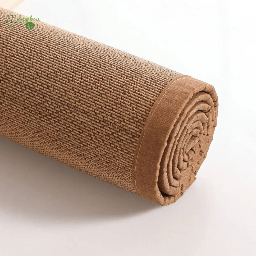 Tapis bambou style tatami crème le bambou vert