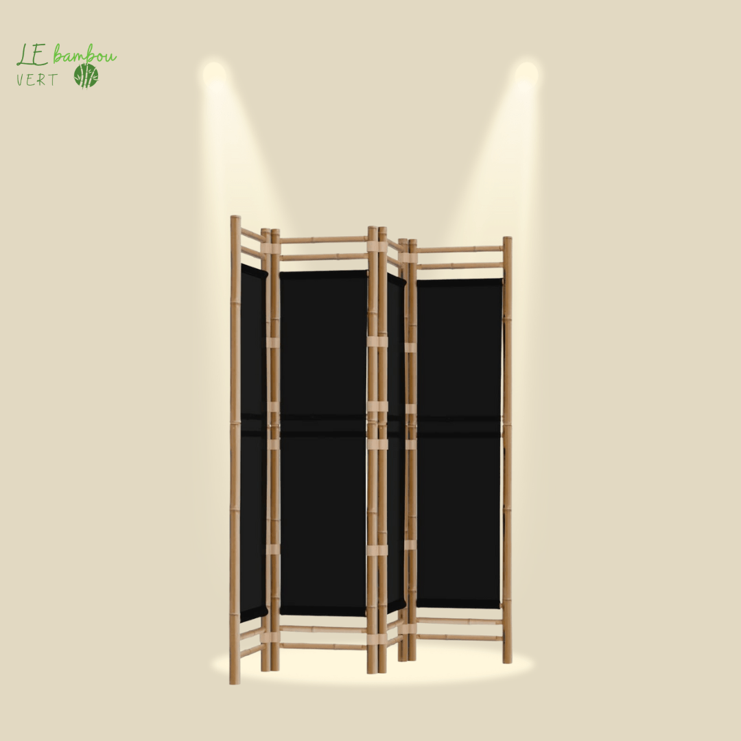 Brise vue Bambou 4 panneaux noir 160 cm 8720845600679 350628 le bambou vert