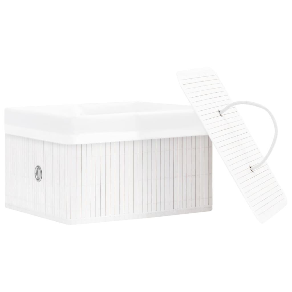 Panier à linge en Bambou Blanc 8720286010877 320766 le bambou vert