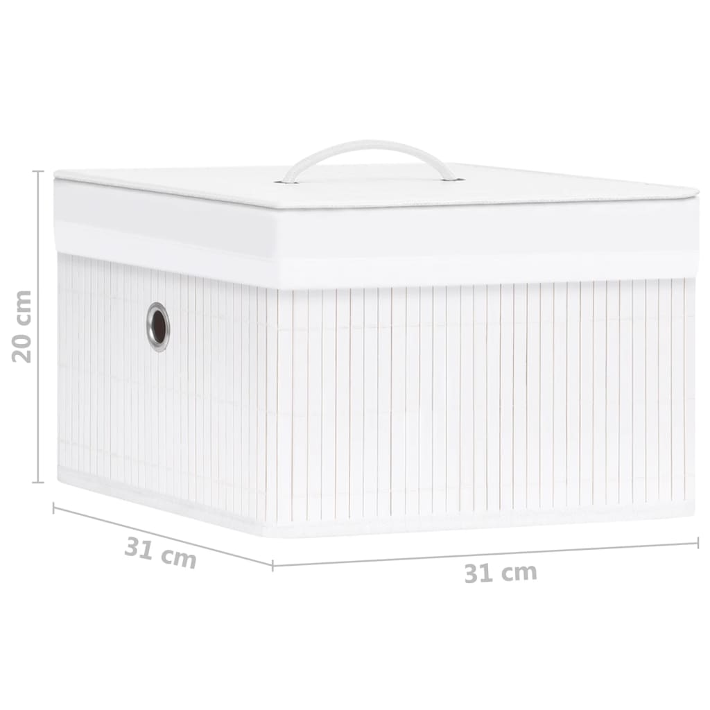 Panier à linge en Bambou Blanc 8720286010877 320766 le bambou vert