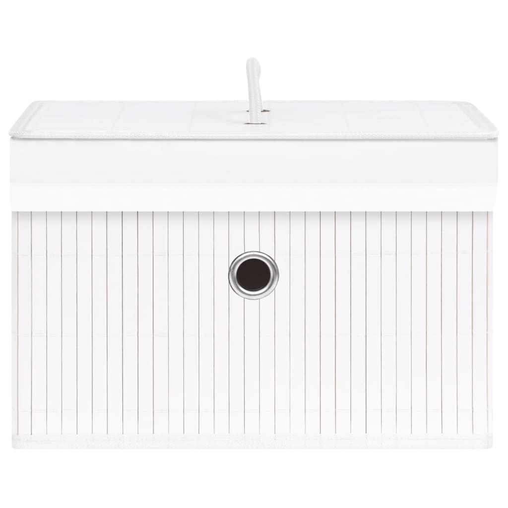 Panier à linge en Bambou Blanc 8720286010877 320766 le bambou vert