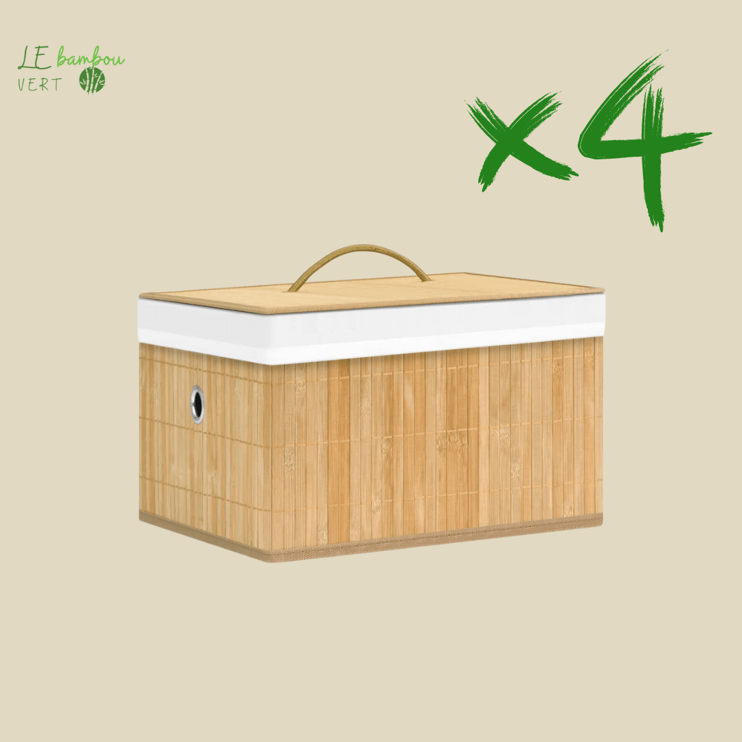 Panier à linge en bambou naturel 8720286010860 320765 le bambou vert