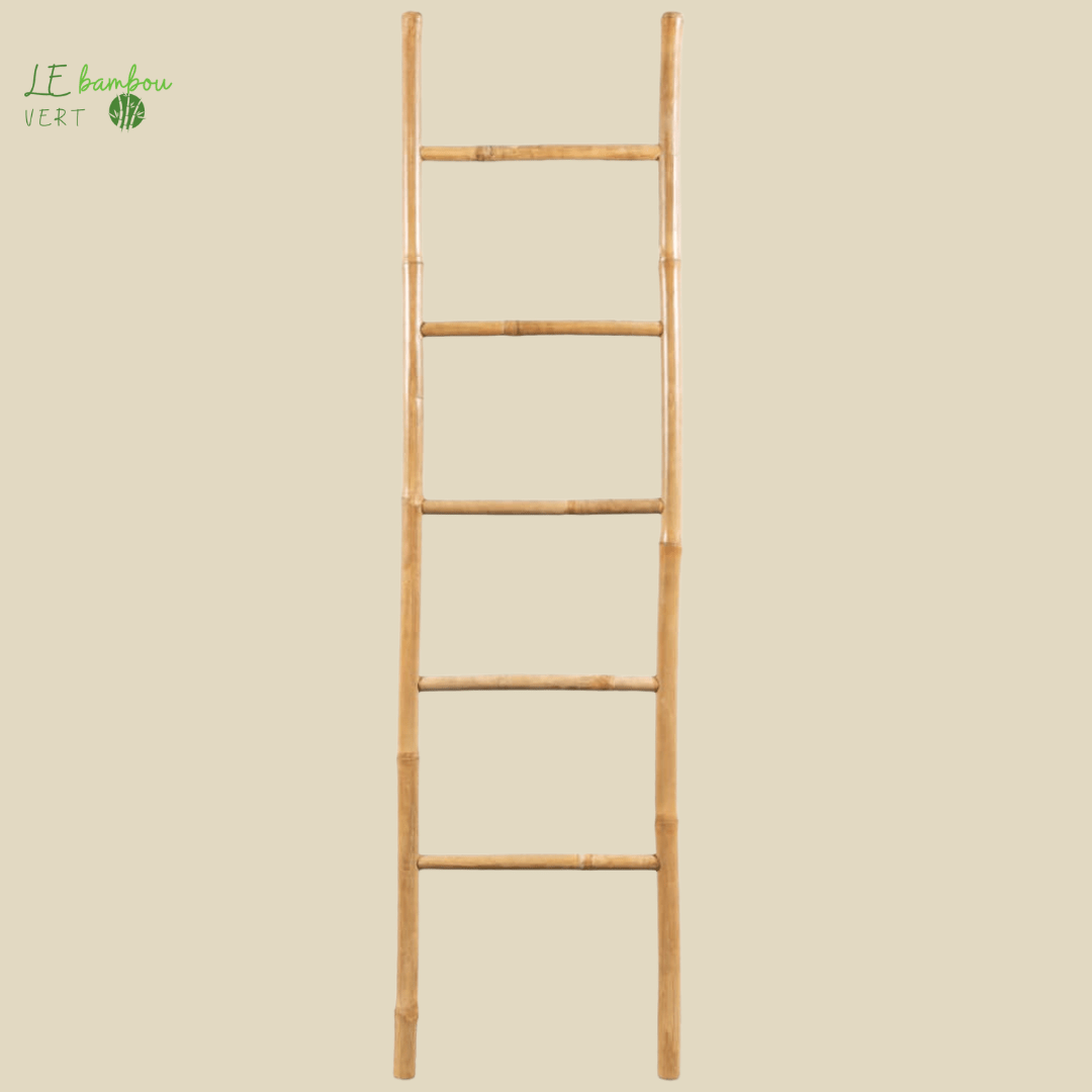 Porte serviette bambou 5 échelons 150 cm 8718475576853 43719 le bambou vert