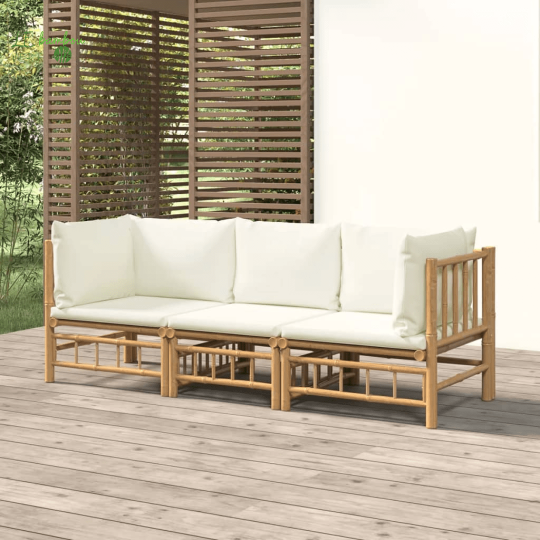 Canapé Bambou extérieur 3pcs 8720845745110 3155183 le bambou vert