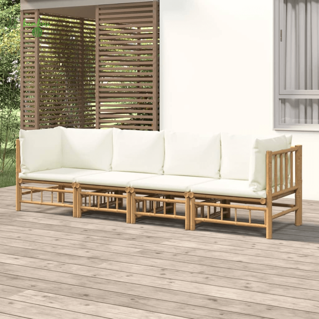Canapé Bambou extérieur 4pcs 8720845745127 3155184 le bambou vert