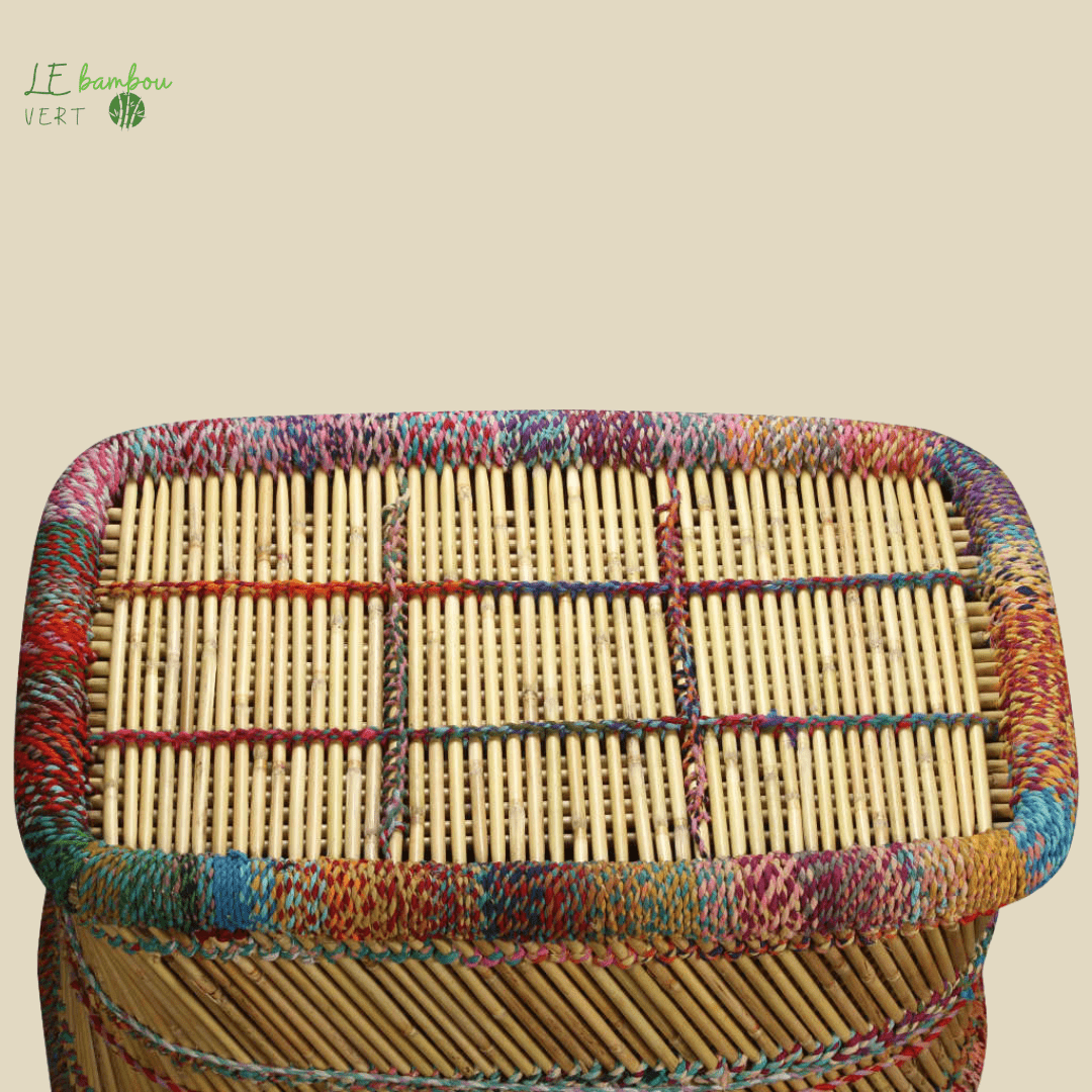 Table basse bambou vintage Tissé main 8718475530848 244215 le bambou vert