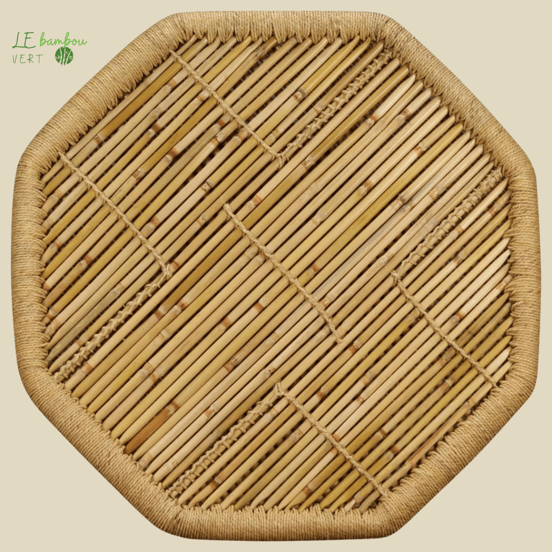 Table basse ronde bambou style Molière 8718475530886 244219 le bambou vert