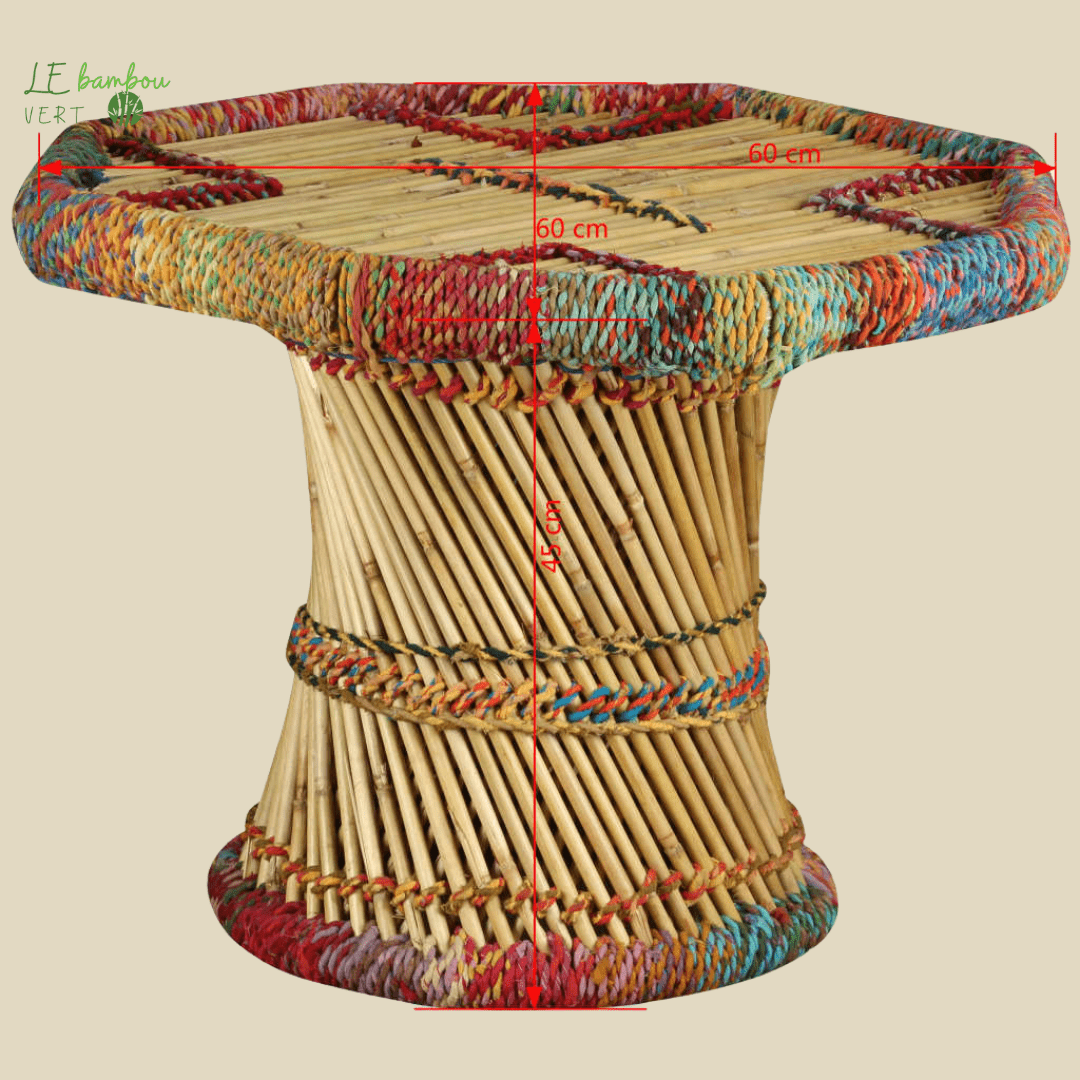 Table basse ronde en bambou 8718475530831 244214 le bambou vert