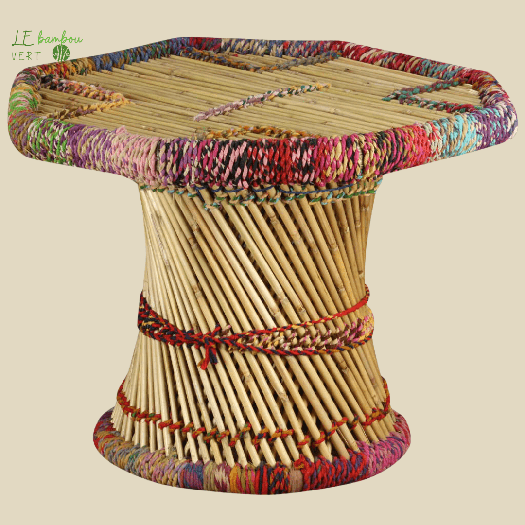 Table basse ronde en bambou 8718475530831 244214 le bambou vert