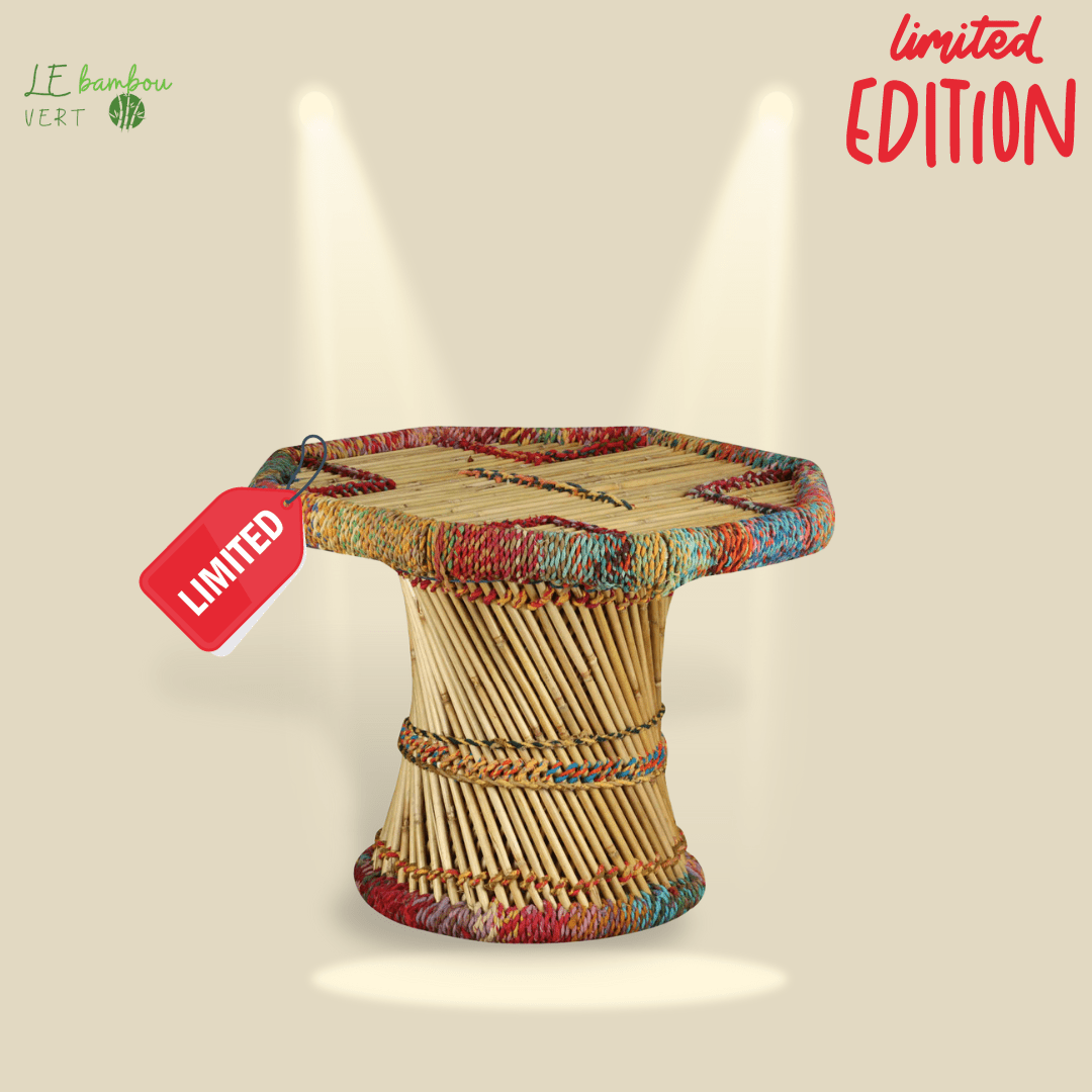 Table basse ronde en bambou 8718475530831 244214 le bambou vert