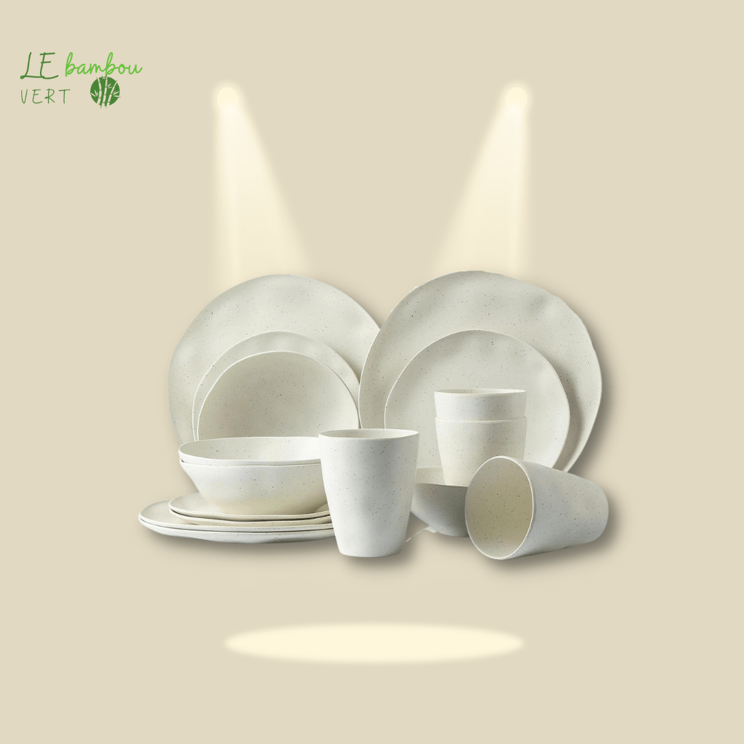 Set de 16 Pièces en Fibre de Bambou - Le Bambou Vert 2255800543346341-16pcs for 4 person-United States le bambou vert