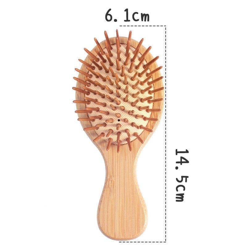 Brosse à Cheveux Ronde en Bambou 1005004651556620-tines le bambou vert