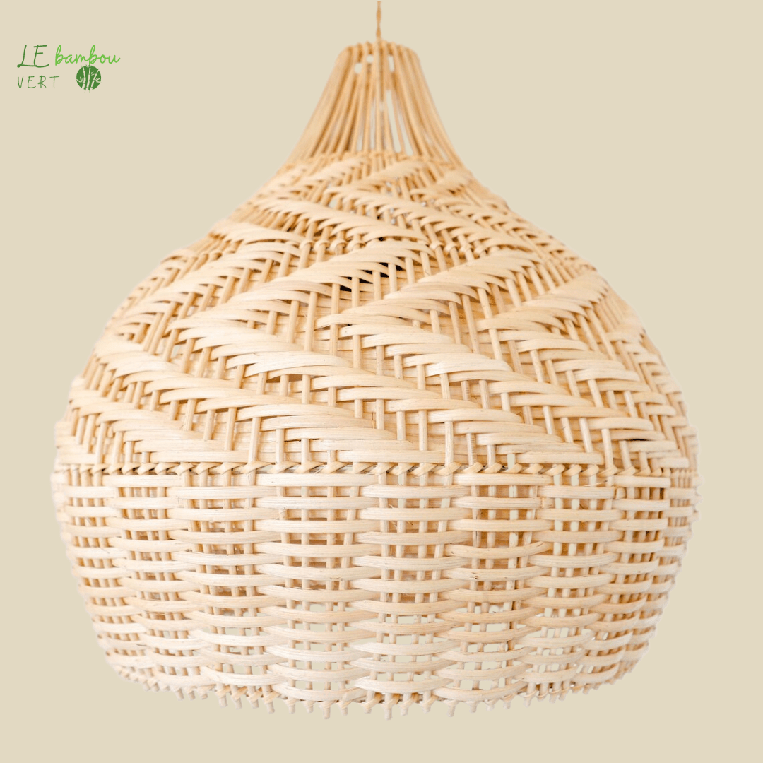 Suspension Rotin Bambou Art le bambou vert