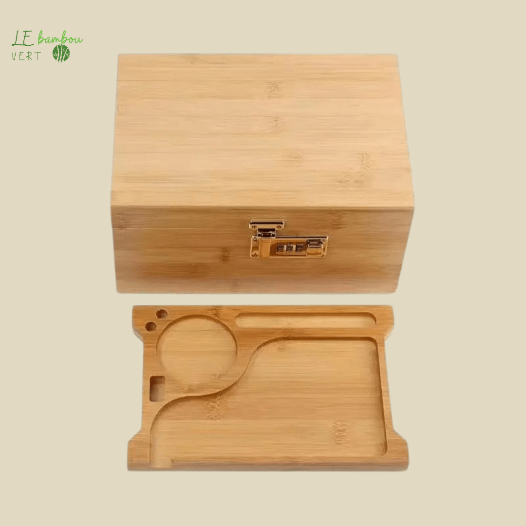 Boîte de Rangement en Bambou avec Serrure 1005006365476642-Bamboo le bambou vert