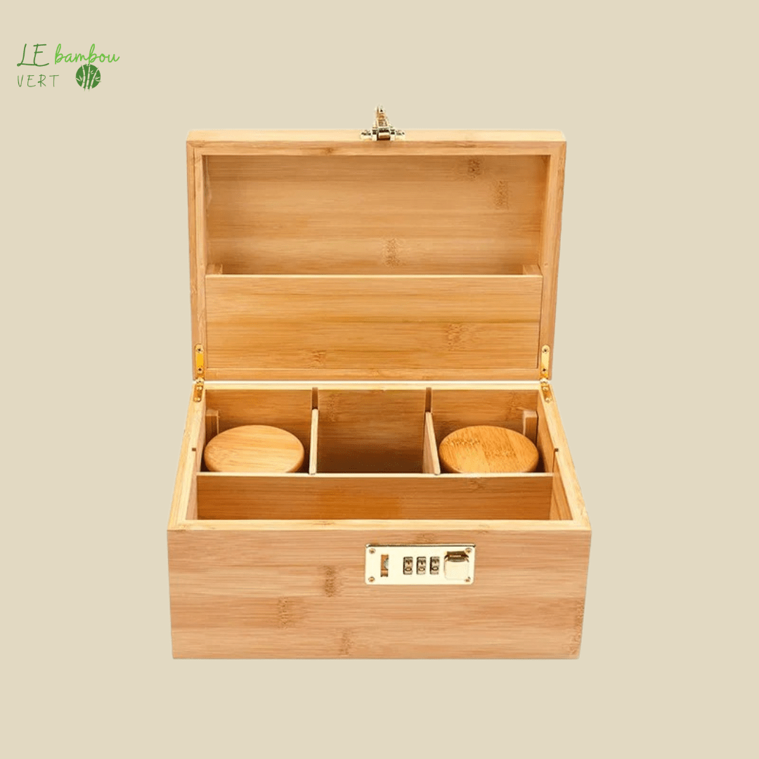 Boîte de Rangement en Bambou avec Serrure 1005006365476642-Bamboo le bambou vert