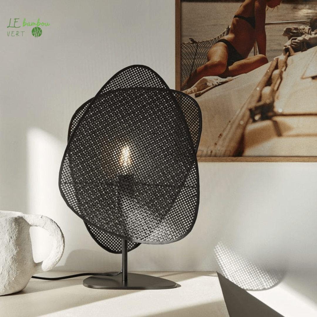 Lampadaire rotin Bambou de Chevet 1005005302780538-Talbl lamp-Black color le bambou vert