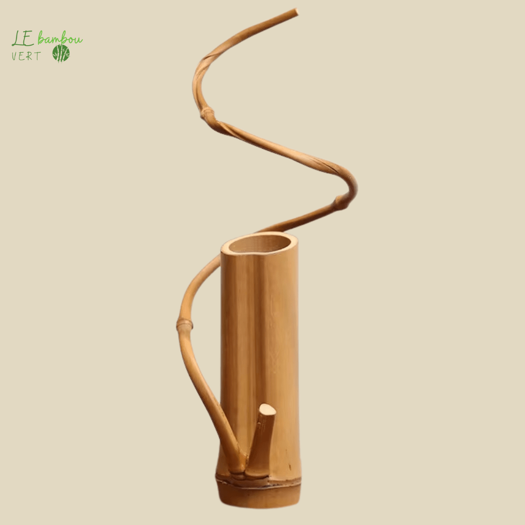 Vase à Fleurs en Tube de Bambou Minimaliste le bambou vert